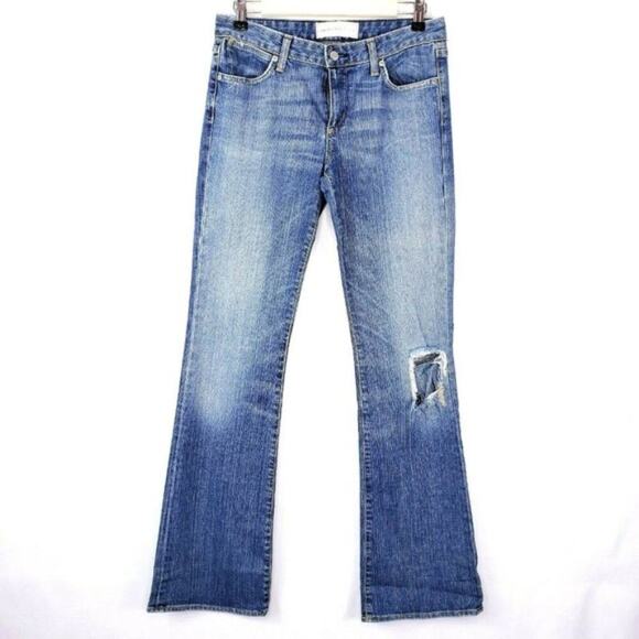 Paper Denim & Cloth 2-KAT-43 Distressed Bootcut Denim Mid Rise Jeans Women's 29 - Picture 1 of 8